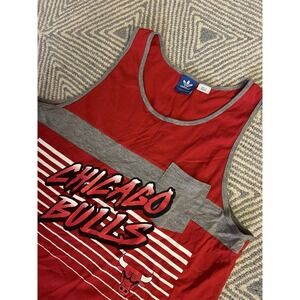 Adidas Vintage Chicago Bulls Pocket Tank Top -‎ Red/Gray/White - Large